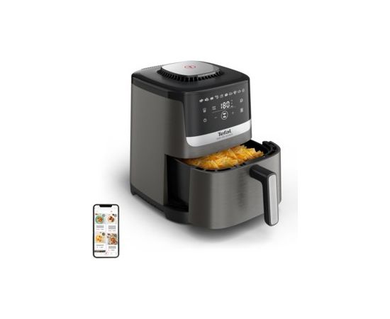 Tefal Easy Fry Silence EY551HE0 fryer Single 5 L Stand-alone Hot air fryer Black, Grey, Stainless steel