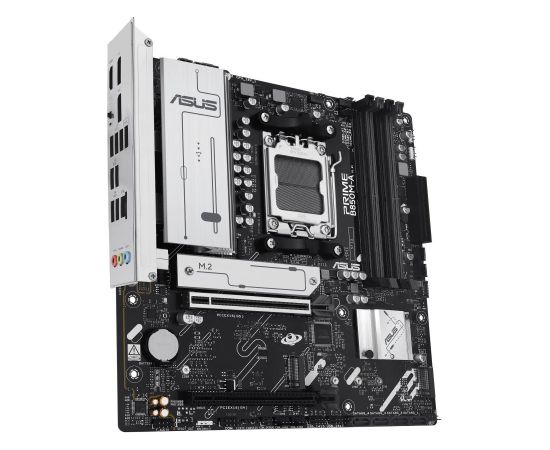 Mainboard ASUS AMD B850 SAM5 Micro-ATX Memory DDR5 Memory slots 4 1xPCI-Express 4.0 16x 1xPCI-Express 5.0 16x 3xM.2 1xHDMI 2xDisplayPort 4xUSB 2.0 4xUSB 3.2 1xRJ45 3xAudio port PRIMEB850M-A-CSM