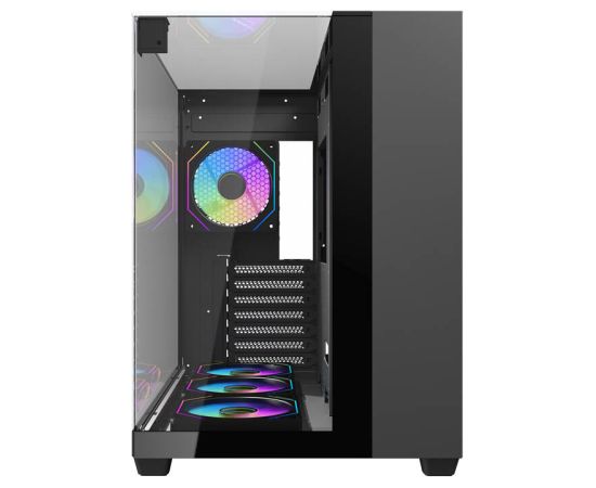 Darkflash TH285 computer case (black) + 4 fans