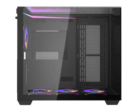 Darkflash TH285 computer case (black) + 4 fans