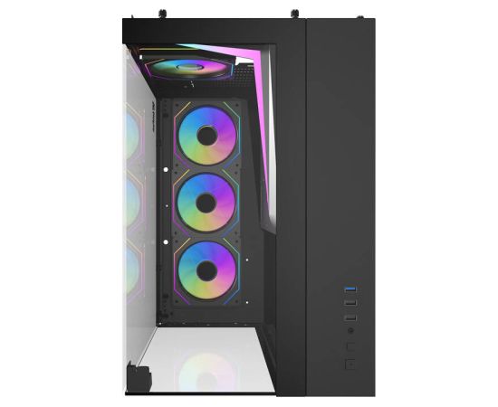 Darkflash TH285 computer case (black) + 4 fans