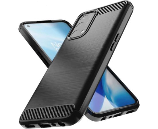 Hurtel   Carbon Case Flexible cover for OnePlus Nord N200 5G black