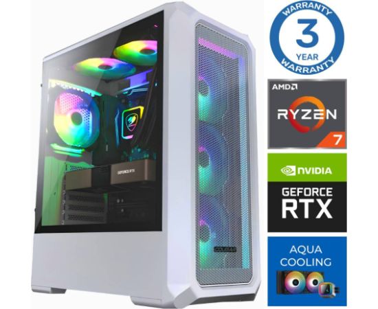 INTOP AQUA Ryzen 7 7700X 32GB DDR5 2TB SSD M.2 NVME RTX5060 8GB no-OS