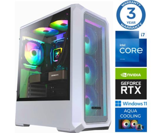 INTOP AQUA i7-14700F 64GB DDR5 2TB SSD M.2 NVME RTX5060Ti 8GB WIN11 Персональные компьютеры