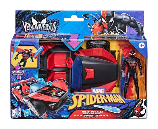 SPIDER-MAN rotaļu komplekts auto un Miles Morales 10 cm