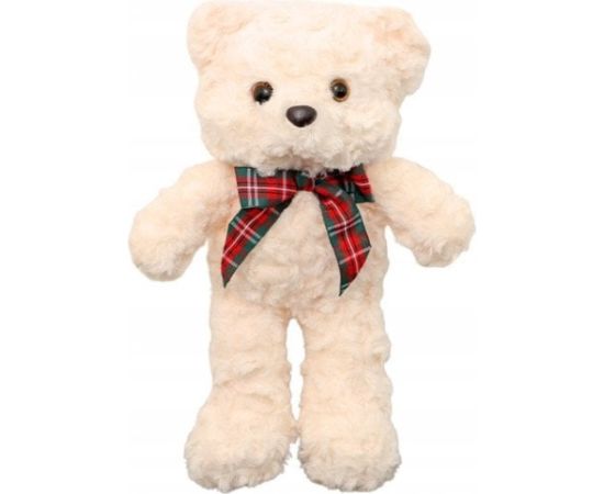 Leantoys Pluszowa Maskotka Przytulanka Miś Z Kokardą Biały 30cm