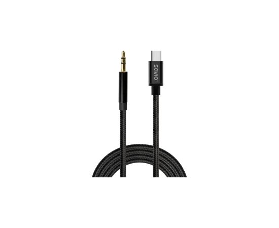 Kabelis SAVIO USB-C – MiniJack 3.5 mm 2m