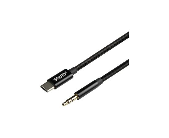 Kabelis SAVIO USB-C – MiniJack 3.5 mm 1m