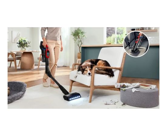Bosch BCS1041PET stick vacuum/electric broom Battery Dry HEPA Bagless 0.4 L 23.5 W Black, Red 4 Ah