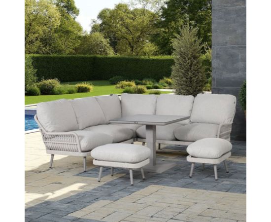 Garden furniture set MARENDA 4-parts, grey/beige