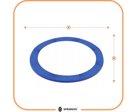 Springos Чехол на пружину 12FT для батута 363/366/369 см синий Декоративное освещение 
