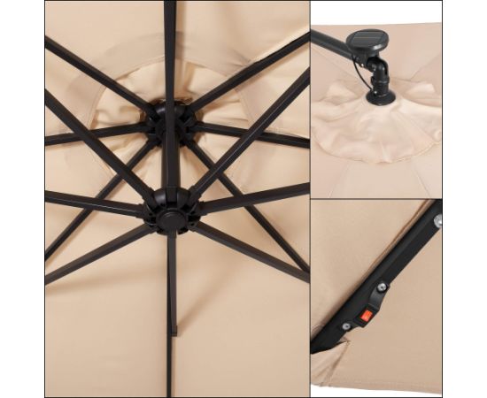 Садовый зонт с солнечной панелью Springos GU0047 300 CM