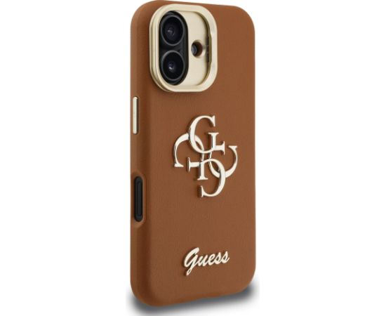 Guess PU Grained 4G Logo Stand Camera Frame Case Чехол для Apple iPhone 16