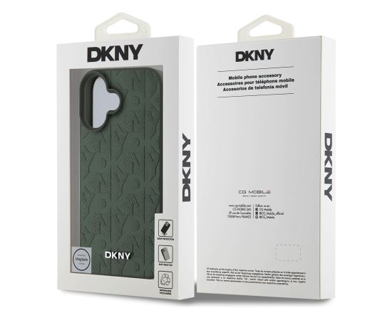 DKNY PU Leather Grid Pattern Magsafe Case Aizsargapvalks priekš Apple iPhone 16