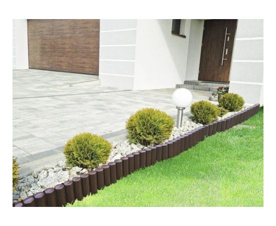 Dekoratīvā apmale / nožogojums dārzam 150x270 mm, 8 gab (2,2 m)., brūna