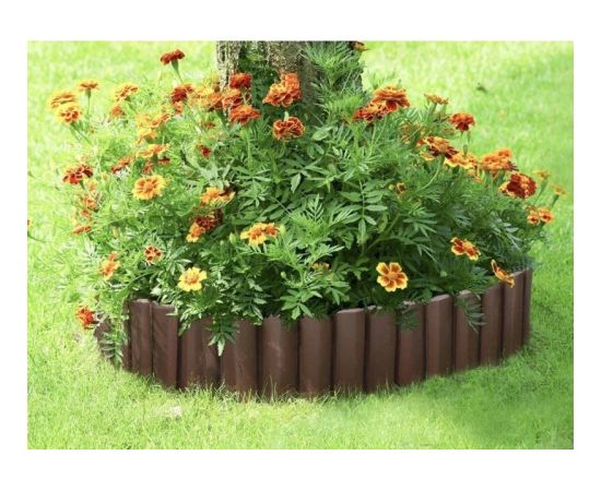 Dekoratīvā apmale / nožogojums dārzam 150x270 mm, 8 gab (2,2 m)., brūna