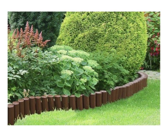 Dekoratīvā apmale / nožogojums dārzam 150x270 mm, 8 gab (2,2 m)., brūna
