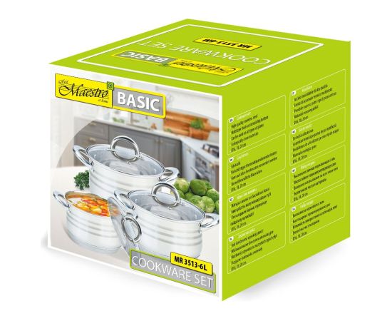 Maestro MR-3513-6L A set of pots of 6 elements