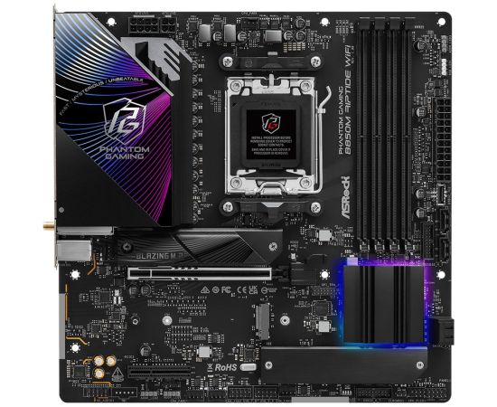 Asrock Phantom Gaming B850M Riptide WiFi AMD B850 Socket AM5 micro ATX