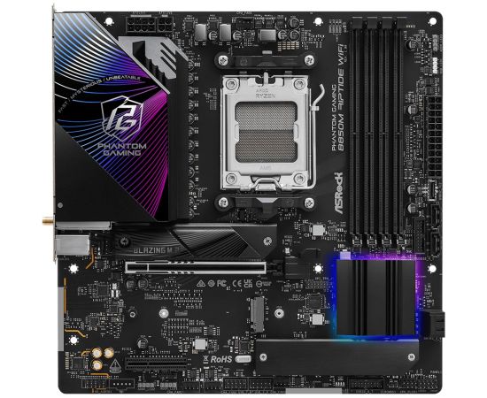 Asrock Phantom Gaming B850M Riptide WiFi AMD B850 Socket AM5 micro ATX