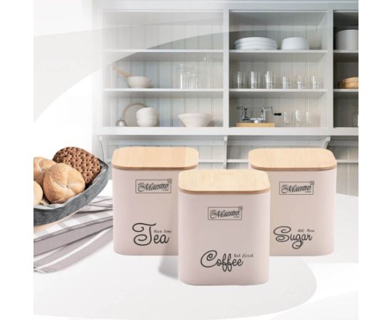 Maestro SET OF METAL CONTAINERS 3 PCS MR-1775-3S-IVORY