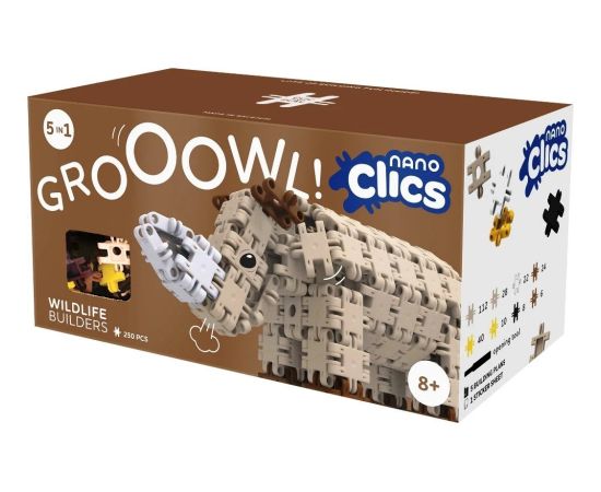 Nano Clics - konstrukcyjne, belgijskie klocki - Dzika Przyroda - Zestaw 250 elementów