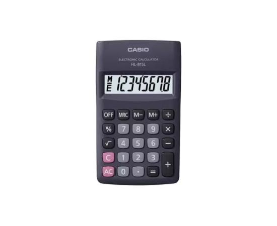 CASIO HL-815L-BK BOX pocket calculator, 8-digit, 69.5x118mm, black