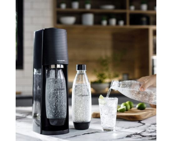 Sodastream Terra Saturator + 3 pudeles + gāze, melna