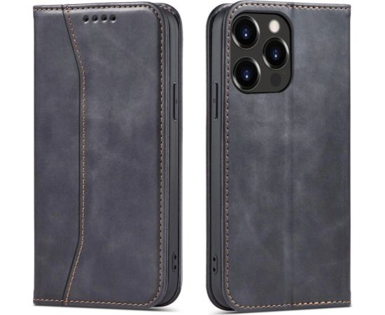 Hurtel Fusion Magnet Fancy 2 grāmatveida maks priekš iPhone 14 Pro Max melns