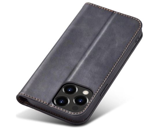 Hurtel Fusion Magnet Fancy 2 grāmatveida maks priekš iPhone 14 Pro Max melns