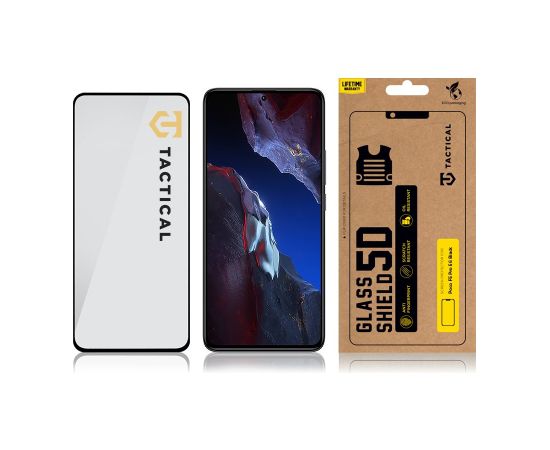 Tactical Glass Shield 5D for Poco F5 Pro 5G Black