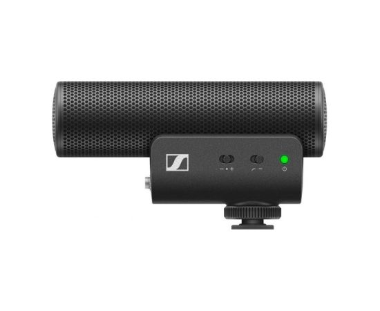 Sennheiser MKE 400 MOBILE KIT - Mikrofon pojemnościowy, superkardioidalny, wyposażony w filtr dolnoprzepustowy ze statywem Manfrotto