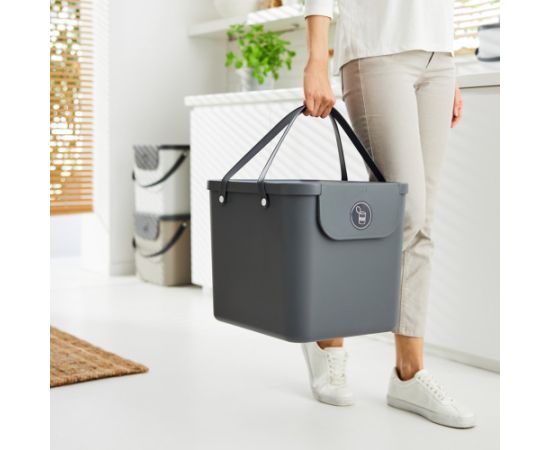 ROTHO Albula Anthracite - waste sorting container - 40l
