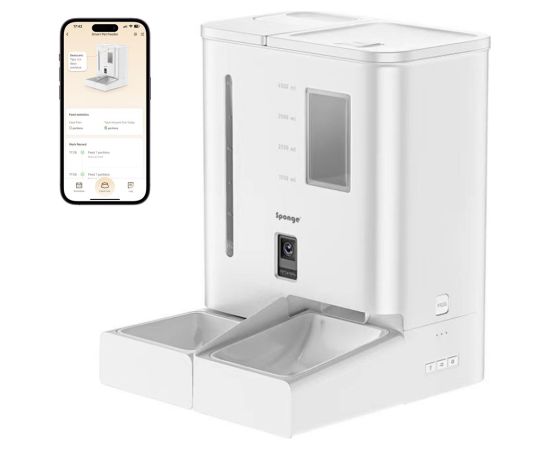 SPONGE Pet Feeder Smart Dual - smart pet food dispenser – 5l
