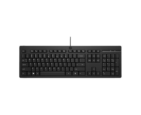 HP 125 G2 USB Wired Keyboard, Sanitizable, Copilot Key - Black - US ENG / AY2Y7AA#ABB
