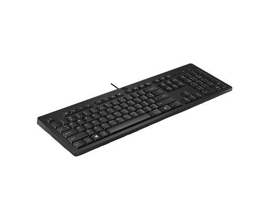 HP 125 G2 USB Wired Keyboard, Sanitizable, Copilot Key - Black - US ENG / AY2Y7AA#ABB