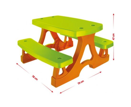 Mochtoys Plastmasas galds ar soliem *107227* 78x79x47cm
