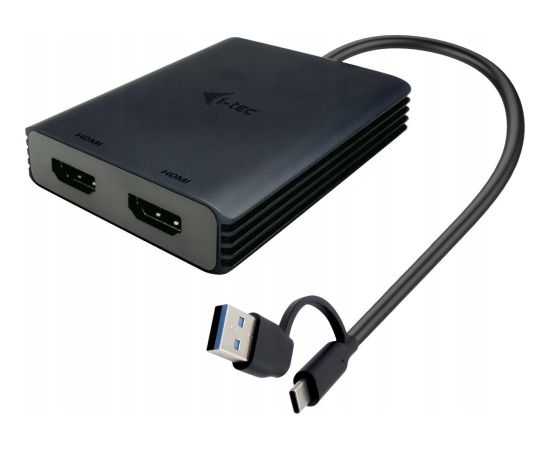 Adapter AV I-TEC i-tec USB-A/USB-C Dual 4K HDMI Video Adapter