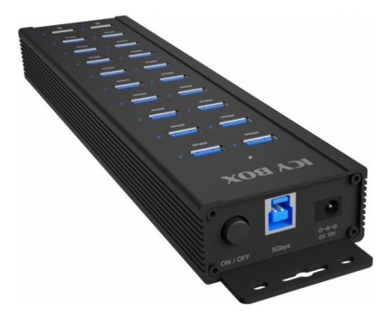 Raidsonic Hub IB-HUB1720-U3 20 port HUB, 96 WATT PSU, 18 x USB-A Port,2 x