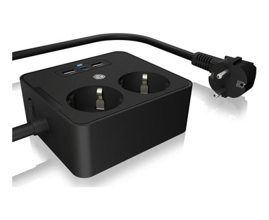 Strāvas pagarinātājs Icy Box RaidSonic ICY BOX IB-MPS2220B-CH for Table or Wall Mount