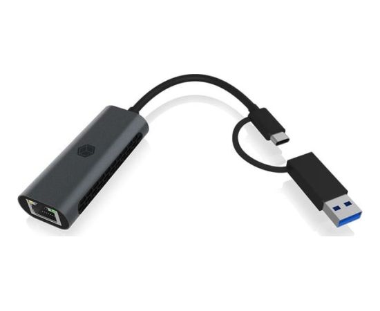 Raidsonic Adapter IcyBox USB3.2 Gen1 Type-A, Type-C 2.5GB Ethernet LAN retail