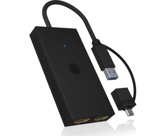 Raidsonic Icy Box Splitter IcyBox mobiler USB 3.2  Dual HDMI retail