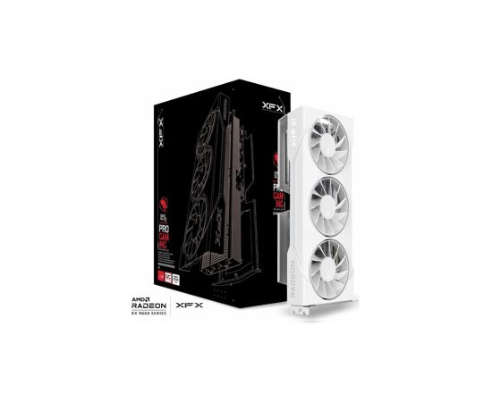 Graphics card. XFX SWIFT RX 9060XT OC White 3-FAN 16GB