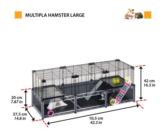 FERPLAST Multipla Hamster Large 107,5x37,5x H 42cm