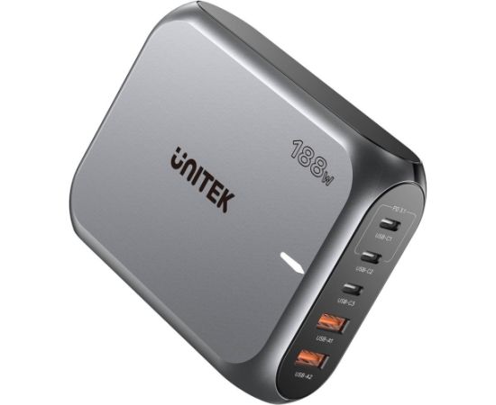 UNITEK WALL CHARGER 2X USB-A 3X USB-C PD 3.1 188W