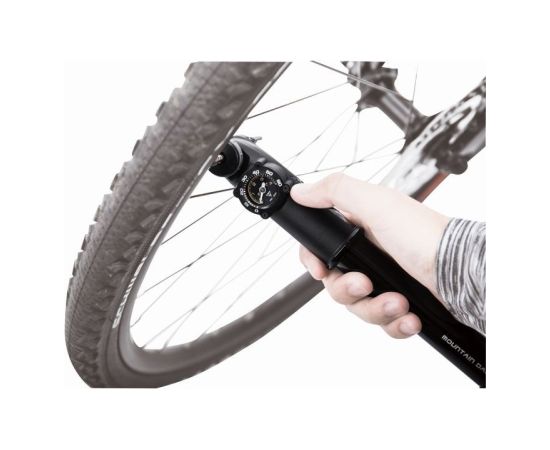 Hand pump Topeak Mountain DA G, dual action, manometer