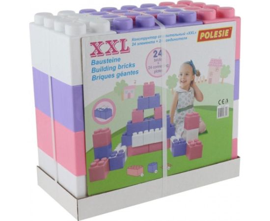 Polesie 68057 Klocki budowniczy "XXL" 24el. + łącznik do klocków