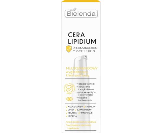 BIELENDA Cera Lipidium Odbudowa + Ochrona Multiceramidowy wygładzający krem pod oczy 15 ml