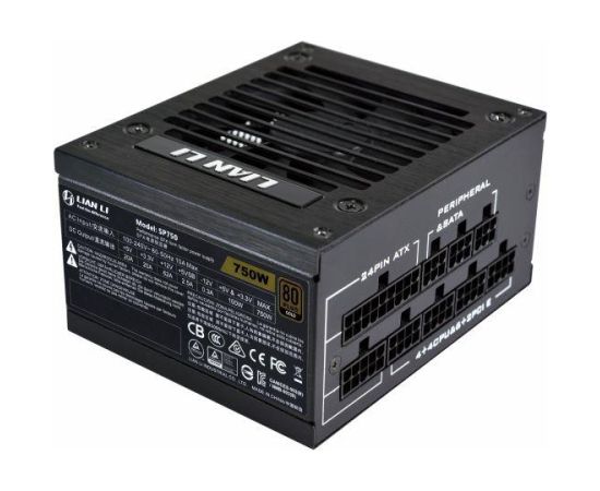 Power Supply LIAN LI SP750 BLACK 750 Watts Efficiency 80 PLUS GOLD PFC Active G89.SP750B.00EU