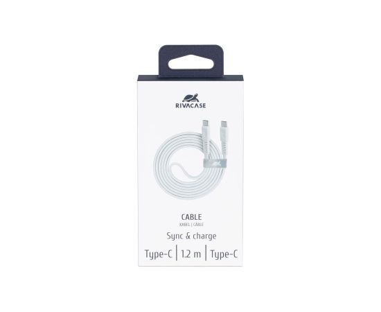CABLE USB-C TO USB-C 1.2M/WHITE PS6005 WT12 RIVACASE